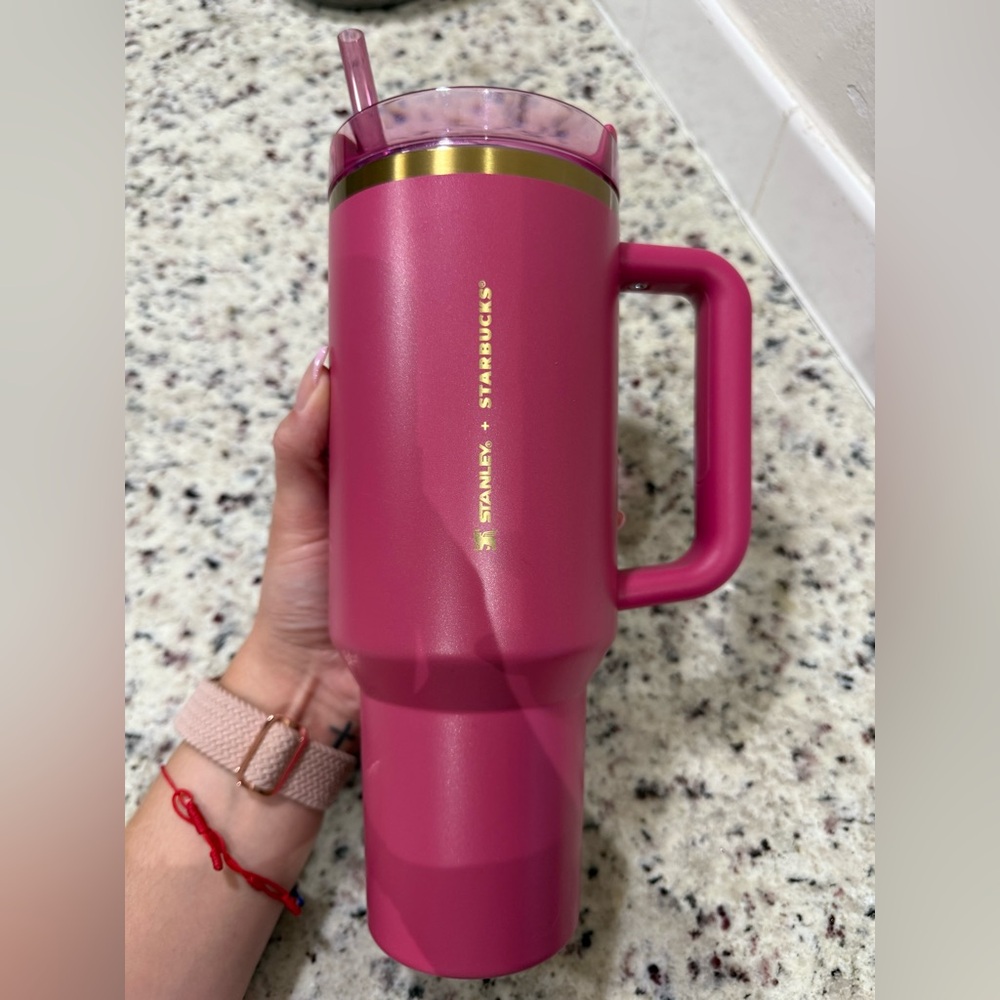 Stanley Pink Tumbler with Handle